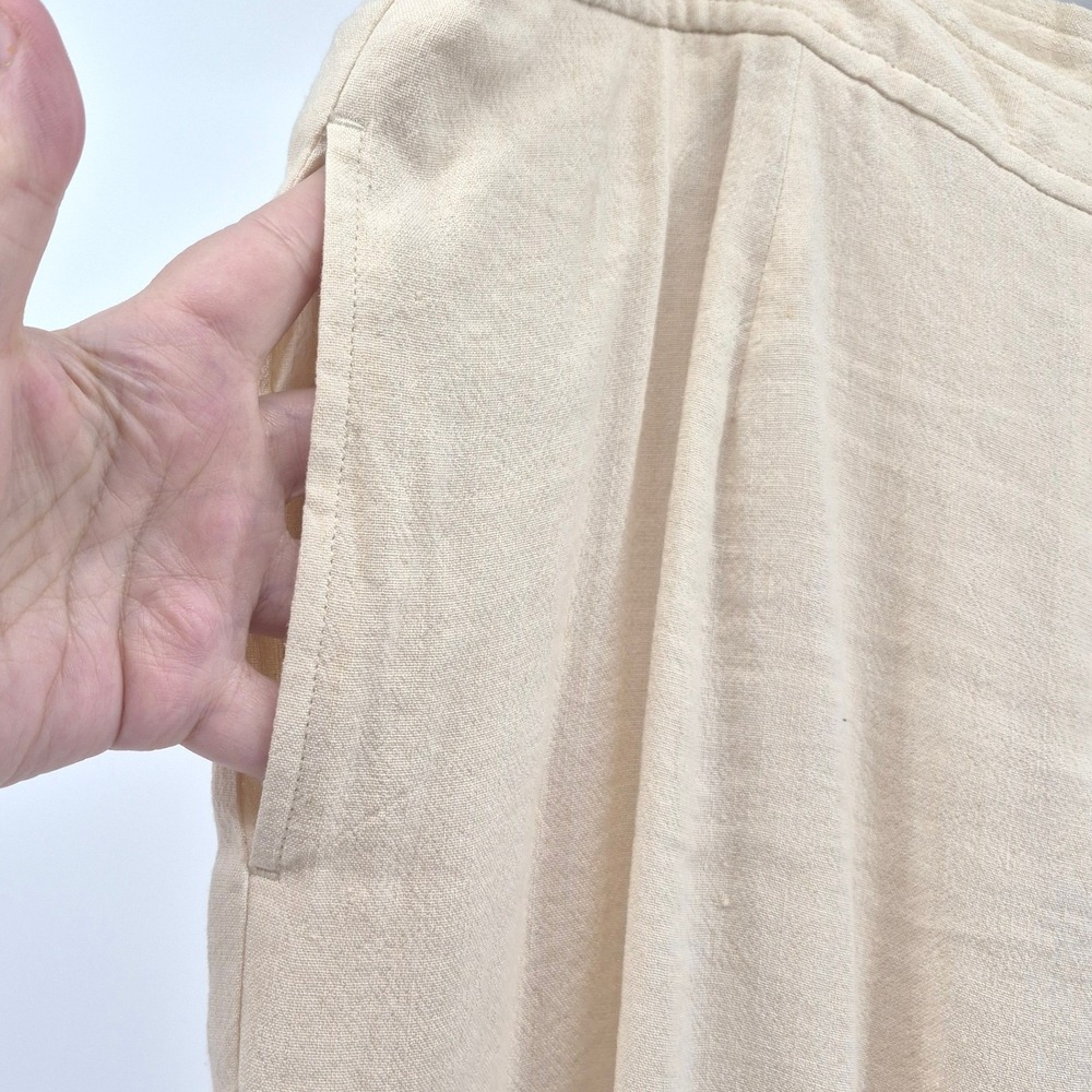 J. Jill Beige Linen Blend Wide Leg Trousers XL Relaxed Pants Coastal Minimalist - Picture 4 of 15